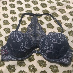 Front hook padded lace bra